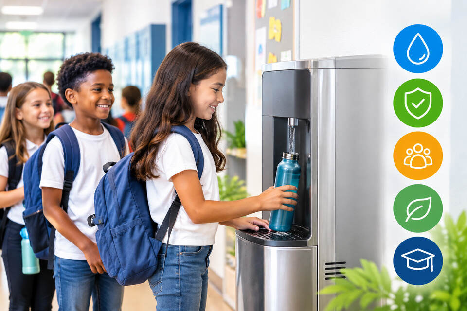 Fontaine à eau pour école